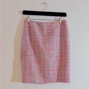 TRISTAN - pink tweed skirt